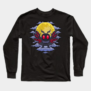 Nightmare Wings: Mothman Cryptid Design Long Sleeve T-Shirt